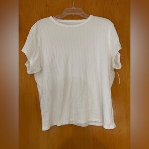 NWT Aerie Pointelle Vintage T-Shirt in White!